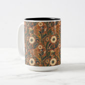 Tasse 2 Couleurs esthétique florale orange (Devant gauche)