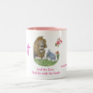 Tasse 2 Couleurs Et le Lion couchera avec l'Agneau