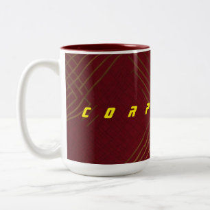Tasse 2 Couleurs Et si : "Burgundy & Gold Corporate Line Mug"