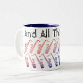 Tasse 2 Couleurs Et tout ce motif de jazz (Devant gauche)