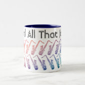 Tasse 2 Couleurs Et tout ce motif de jazz (Centre)