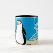 Tasse 2 Couleurs Et une Pengie prend la pierre (Centre)