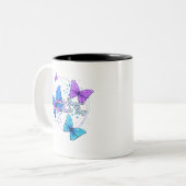 Tasse 2 Couleurs Étalez vos ailes et mouche papillon (Devant gauche)