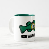 Tasse 2 Couleurs État de Fish Washington (Devant gauche)
