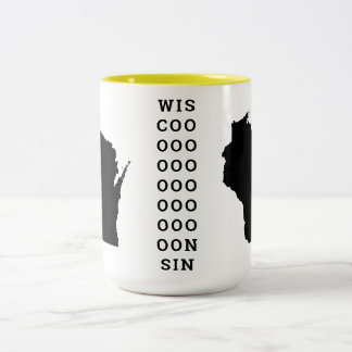 Tasse 2 Couleurs État du Wisconsin et l'O ovale