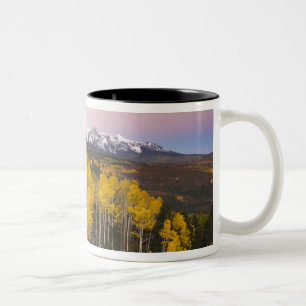 Tasse 2 Couleurs États-Unis, Colorado, Montagnes Rocheuses.  Aube d