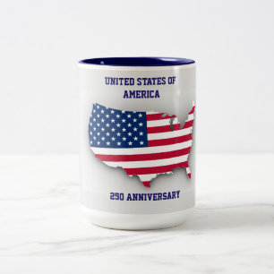 Tasse 2 Couleurs États-Unis d'Amérique 250e Anniversaire
