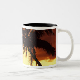 Tasse 2 Couleurs États-Unis, Hawaï, Maui, Coucher de soleil coloré