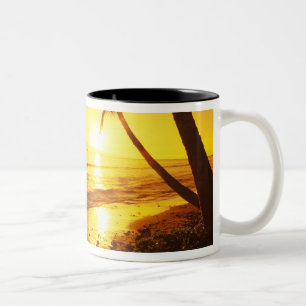 Tasse 2 Couleurs États-Unis, Hawaï, Maui, Coucher de soleil coloré