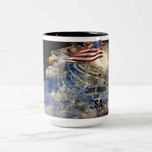 Tasse 2 Couleurs États-Unis tourbillonnant la boue de la Terre