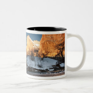 Tasse 2 Couleurs États-Unis, Utah, parc national de Zion. Lever de 