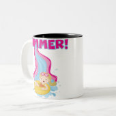 Tasse 2 Couleurs Été blond de fille (Devant gauche)