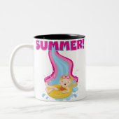 Tasse 2 Couleurs Été blond de fille (Gauche)