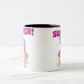 Tasse 2 Couleurs Été blond de fille (Centre)