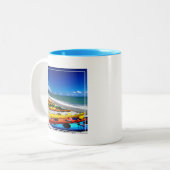 Tasse 2 Couleurs Été Kayaking (Devant gauche)