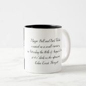 Tasse 2 Couleurs Étiquette de cadeau de mariage (Devant droit)