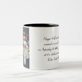 Tasse 2 Couleurs Étiquette de cadeau de mariage (Centre)