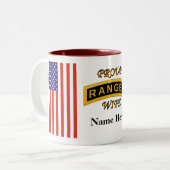 Tasse 2 Couleurs Étiquette d'école de garde forestière d'armée - (Devant gauche)