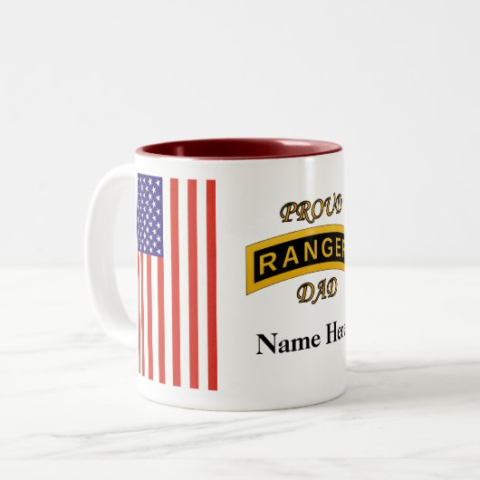 Tasse 2 Couleurs Étiquette d'école de garde forestière d'armée - (Devant gauche)