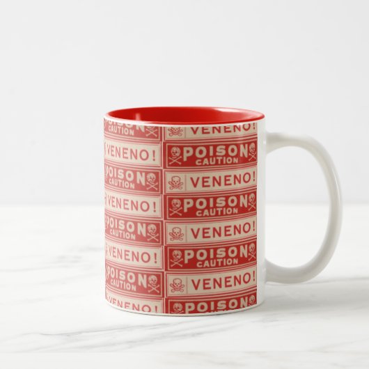 Tasse 2 Couleurs Étiquettes vintages (Droit)