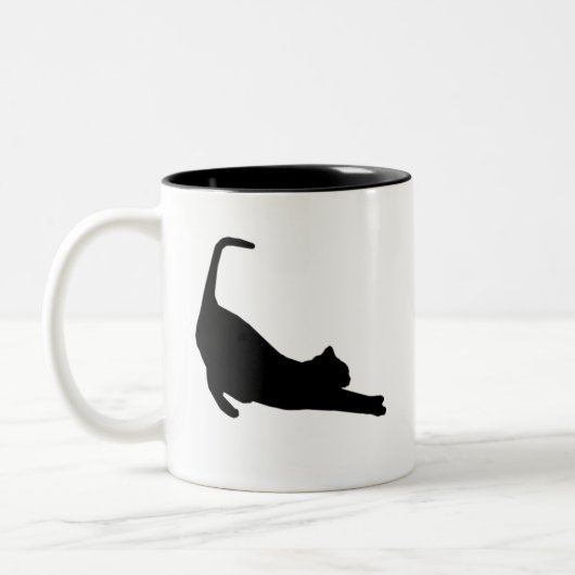 Tasse 2 Couleurs Étirement Cute Cat (Gauche)
