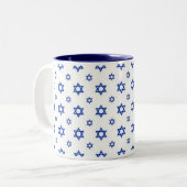 Tasse 2 Couleurs Étoile bleue de David (Devant gauche)