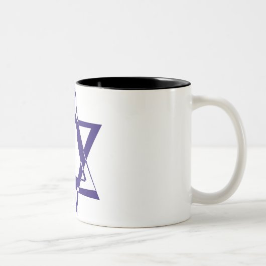 Tasse 2 Couleurs Étoile de David (Droit)