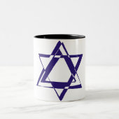 Tasse 2 Couleurs Étoile de David (Centre)