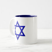 Tasse 2 Couleurs Étoile de David (Devant gauche)