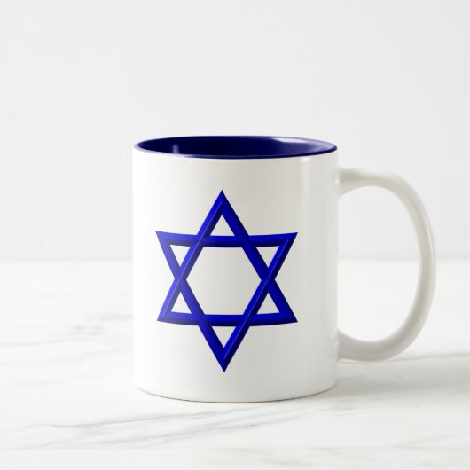 Tasse 2 Couleurs Étoile de David (Droit)