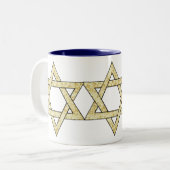 Tasse 2 Couleurs Étoile de David de Matzoh (Devant gauche)
