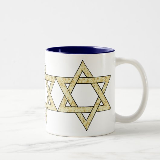 Tasse 2 Couleurs Étoile de David de Matzoh (Droit)