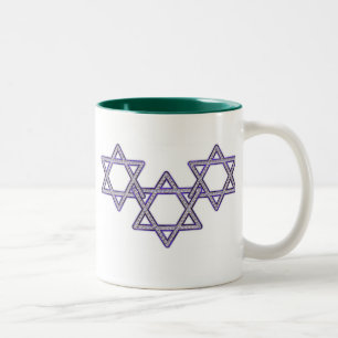 Tasse 2 Couleurs Étoile De David Trio