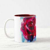 Tasse 2 Couleurs Etoile de Holland art rose moderne (Gauche)