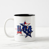 Tasse 2 Couleurs Étoile Etats-Unis (Gauche)