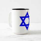 Tasse 2 Couleurs ✡︎ Étoile juive de David (Devant gauche)