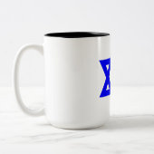 Tasse 2 Couleurs ✡︎ Étoile juive de David (Gauche)