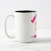 Tasse 2 Couleurs Étoile moderne bat mitzvah de David (Gauche)