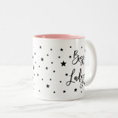 Tasse 2 Couleurs Étoile noire de la dame du patron (Devant droit)