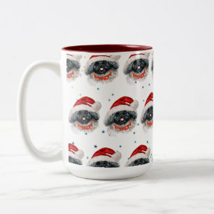 Tasse 2 Couleurs Étoiles de Noël de la race canine Pékinois