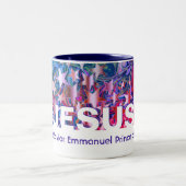 Tasse 2 Couleurs Étoiles de Noël | JESUS | Personnalisable Abstrait (Centre)