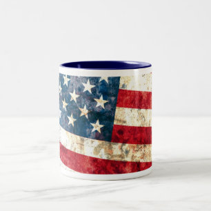Tasse 2 Couleurs Étoiles et rayures #2 - 11 onces