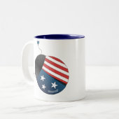 Tasse 2 Couleurs Étoiles et rayures Ladybug (Devant gauche)