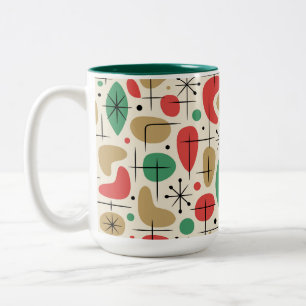 Tasse 2 Couleurs Étoiles explosives de Noël rétro modernité du mili