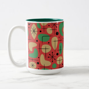 Tasse 2 Couleurs Étoiles explosives de Noël rétro modernité du mili