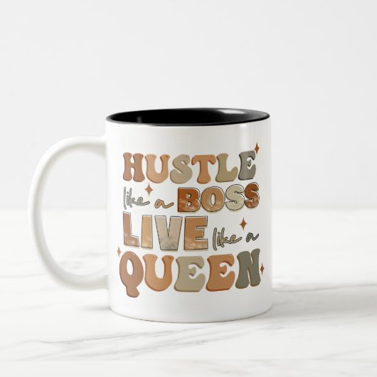 Tasse 2 Couleurs Étournez Comme Un Patron Vit Comme Une Femme Noire (Gauche)