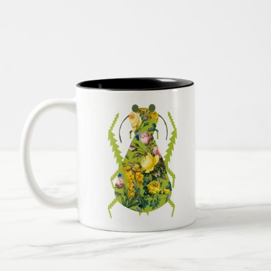 Tasse 2 Couleurs Étrange coléoptère vert (Gauche)