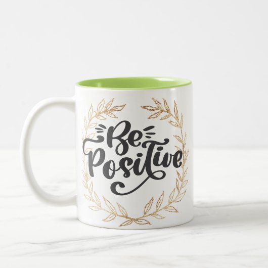 Tasse 2 Couleurs Être positif (Gauche)