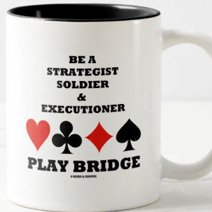 Tasse 2 Couleurs Être un stratège Soldat & Exécutif Play Bridge