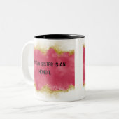 Tasse 2 Couleurs Être une tante est inestimable rose deux côtés (Devant gauche)